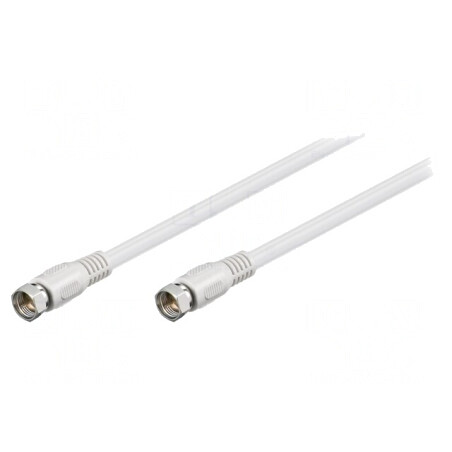 Cablu Coaxial 75Ω 10m Alb cu Mufe F | Electronic-mag.ro | Componente Electronice