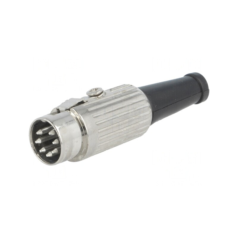 Mufă DIN tată 7 pini 270° pe cablu 34V | Electronic-mag.ro | Componente Electronice