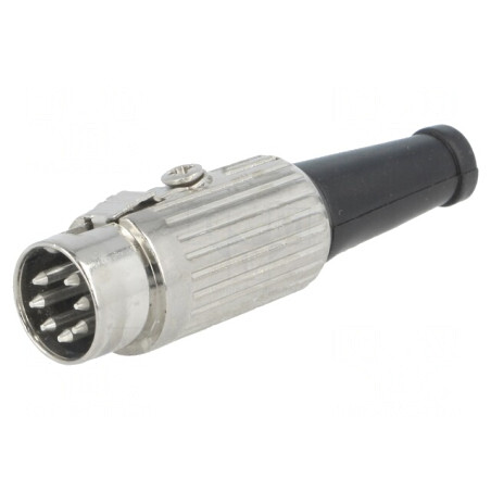 Mufă DIN tată 7 pini 270° pe cablu 34V | Electronic-mag.ro | Componente Electronice