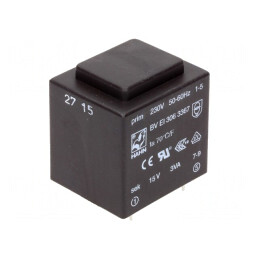 Transformator Încapsulat 3VA 230V 15V 200mA PCB | Electronic-mag.ro | Componente Electronice