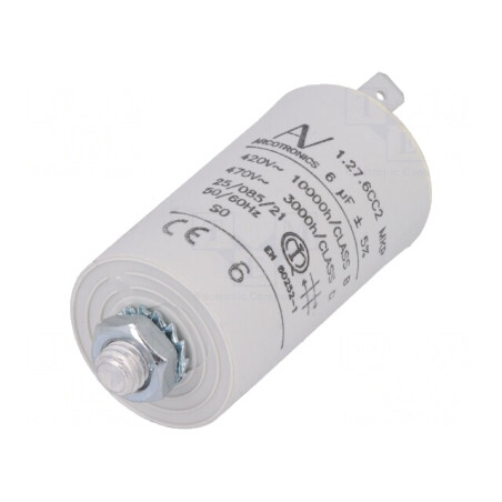 Condensator pentru Motoare 6uF 420VAC | Electronic-mag.ro | Componente Electronice