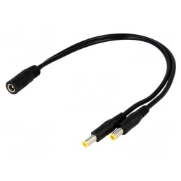 Cablu DC 5,5/2,1 mm x2 Mufă și Soclu Drept 2x0,5mm2 | Electronic-mag.ro | Componente Electronice