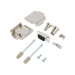 Conector D-Sub 9 PIN Tată Lipire pe Cablu Gold | Electronic-mag.ro | Componente Electronice
