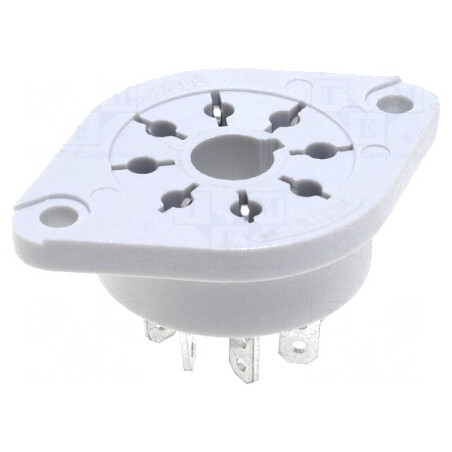 Stativ PIN 8 10A 250VAC pe panou pentru lipit R15 | Electronic-mag.ro | Componente Electronice