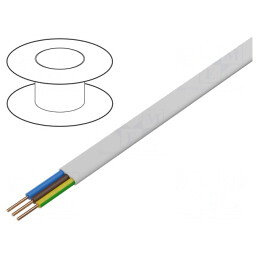 Cablu Electric YDY 3G6mm2 PVC Alb 100m