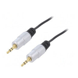 Cablu Jack 3,5mm la RCA x2 2m Aurit Negru PVC | Electronic-mag.ro | Componente Electronice