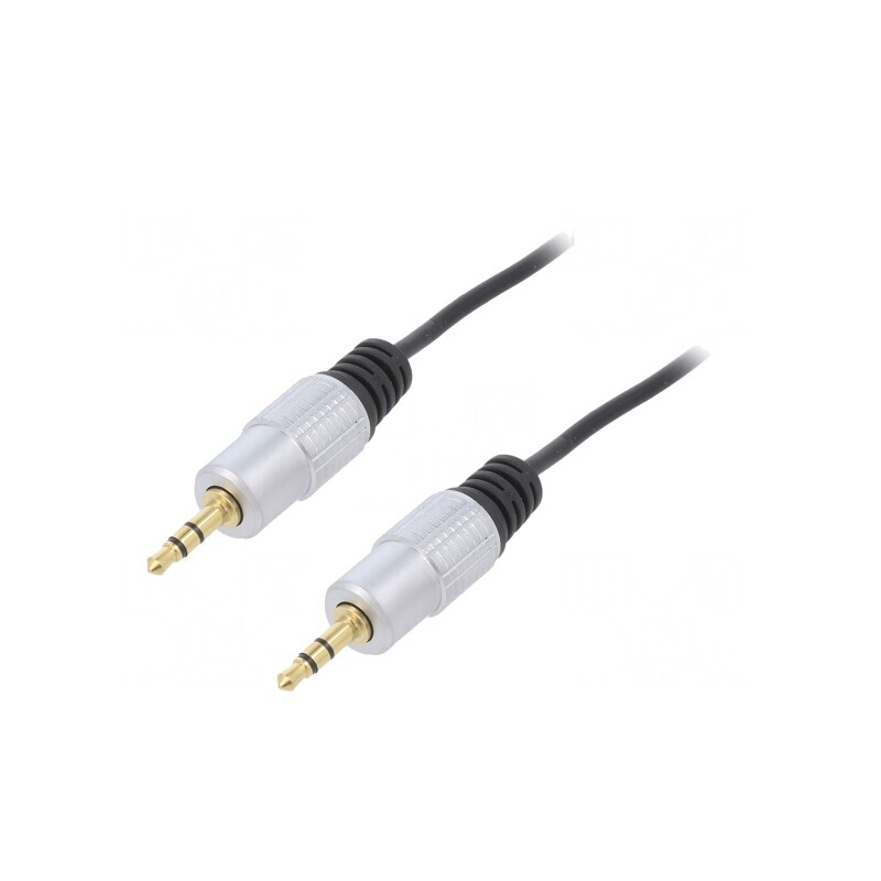 Cablu Jack 3,5mm la RCA x2 2m Aurit Negru PVC | Electronic-mag.ro | Componente Electronice