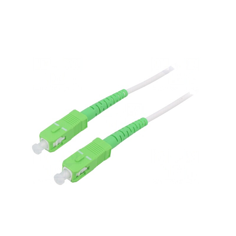 Patch Cord Fibră Optică OS2 SC/APC 5m Alb | Electronic-mag.ro | Componente Electronice