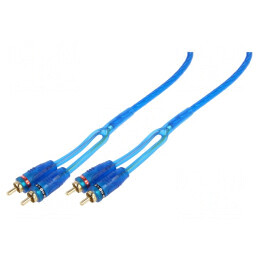 Cablu RCA 2x Soclu la 2x Mufă 5m pentru Amplificator | Electronic-mag.ro | Componente Electronice