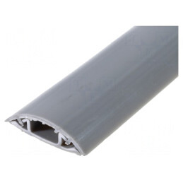 Canale închise de cabluri; gri; L: 1m; Mat: PVC; H: 8mm; W: 30mm; 85°C