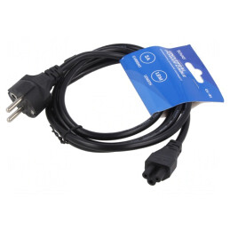 Cablu Alimentare 1,8m 3A IEC C5 - CEE 7/7 3x0,75mm2 | Electronic-mag.ro | Componente Electronice