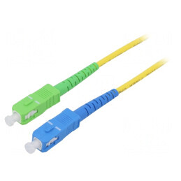 Patch cord fibră optică OS2 SC/APC-SC/UPC 5m galben | Electronic-mag.ro | Componente Electronice