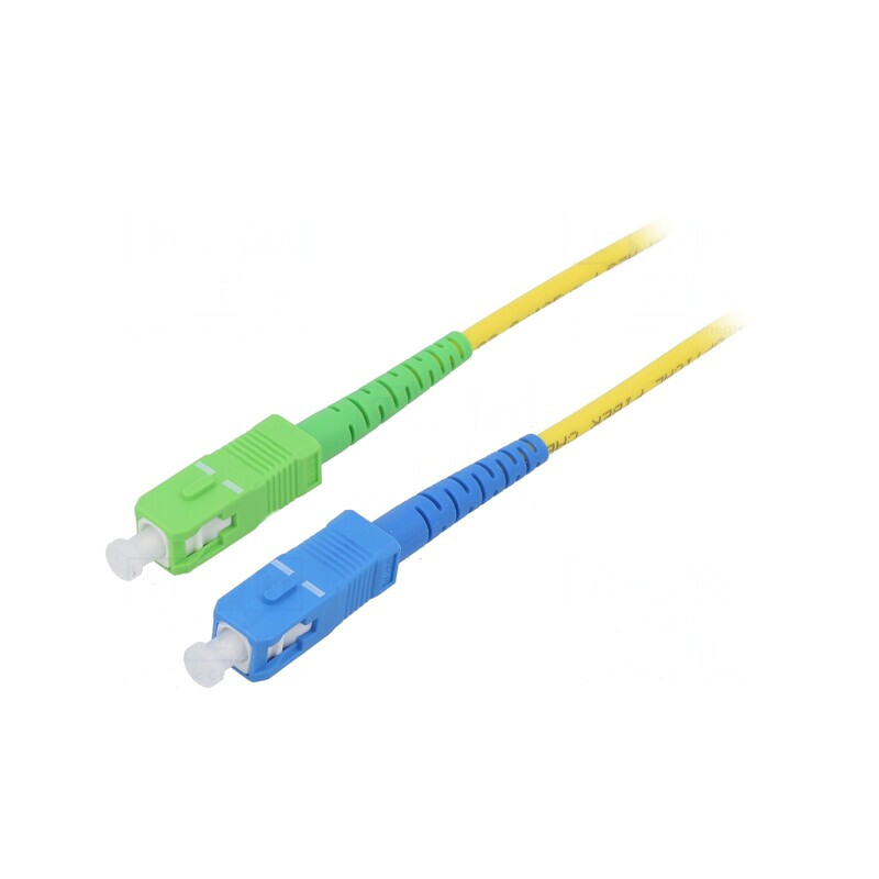 Patch cord fibră optică OS2 SC/APC-SC/UPC 5m galben | Electronic-mag.ro | Componente Electronice