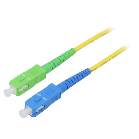 Patch cord fibră optică OS2 SC/APC-SC/UPC 5m galben | Electronic-mag.ro | Componente Electronice
