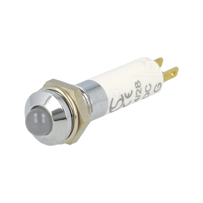 Lampă de control LED 24-28V DC Roșu/Verde Ø8,2mm IP40 | Electronic-mag.ro | Componente Electronice