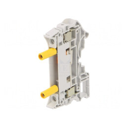 Conector Șine Gri 0.5-10mm2 2 Borne 8mm | Electronic-mag.ro | Componente Electronice
