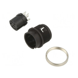 Conector Circular 150V 6-PIN Soclu Mamă 5A IP40 | Electronic-mag.ro | Componente Electronice