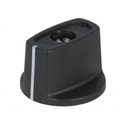 Buton rotativ negru cu indicator ABS 4mm 23x16mm | Electronic-mag.ro | Componente Electronice