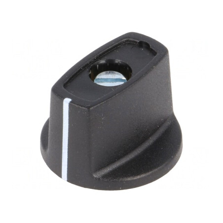 Buton rotativ negru cu indicator ABS Ø6mm Ø23x16mm | Electronic-mag.ro | Componente Electronice