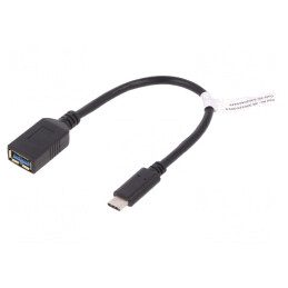 Cablu USB 3.0 A la USB C 150mm Negru