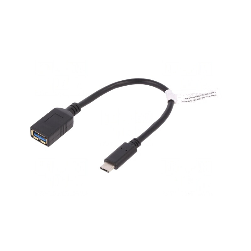 Cablu USB 3.0 A la USB C 150mm Negru | Electronic-mag.ro | Componente Electronice