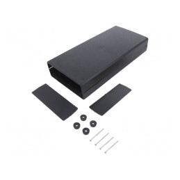Carcasă ABS Neagră 128mm x 258mm x 47mm | Electronic-mag.ro | Componente Electronice