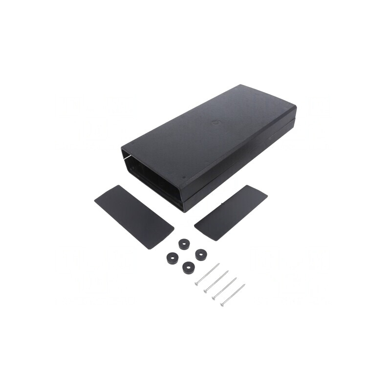Carcasă ABS Neagră 128mm x 258mm x 47mm | Electronic-mag.ro | Componente Electronice