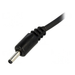 Cablu Electric Negru 1,5m 2x1mm2 cu Mufă DC 1,3/3,5 | Electronic-mag.ro | Componente Electronice