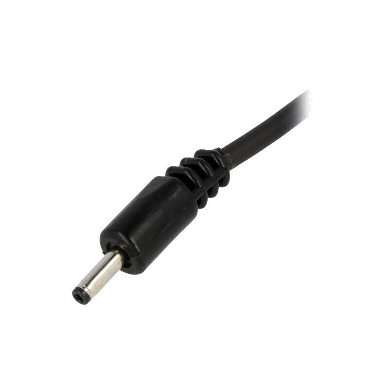 Cablu Electric Negru 1,5m 2x1mm2 cu Mufă DC 1,3/3,5 | Electronic-mag.ro | Componente Electronice