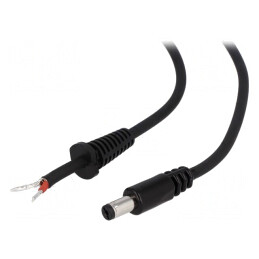 Cablu Alimentare DC 5,5/1,7 mm Negru 1,5m | Electronic-mag.ro | Componente Electronice