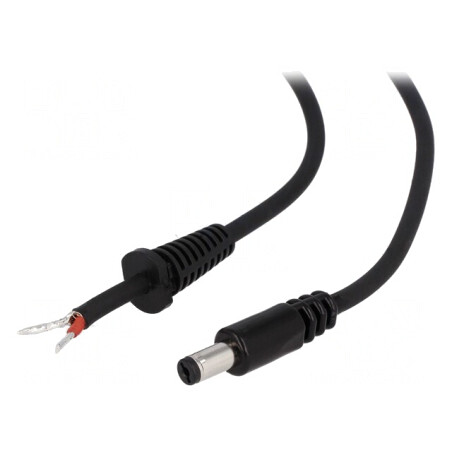 Cablu Alimentare DC 5,5/1,7 mm Negru 1,5m | Electronic-mag.ro | Componente Electronice
