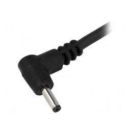 Cablu DC 5,5/1,7 în unghi negru 1,5m | Electronic-mag.ro | Componente Electronice