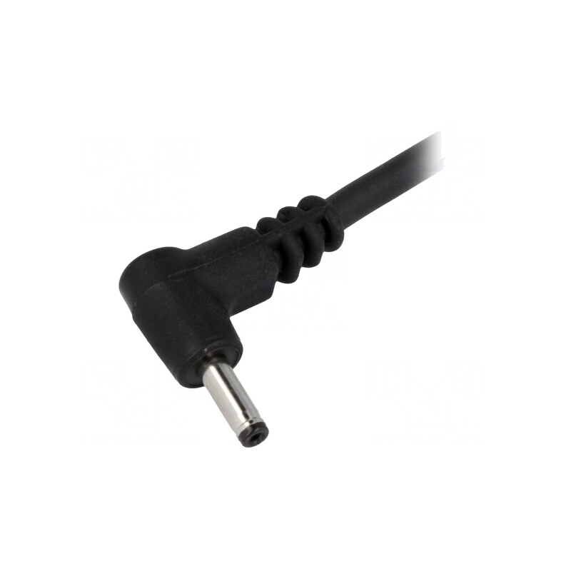 Cablu DC 5,5/1,7 în unghi negru 1,5m | Electronic-mag.ro | Componente Electronice
