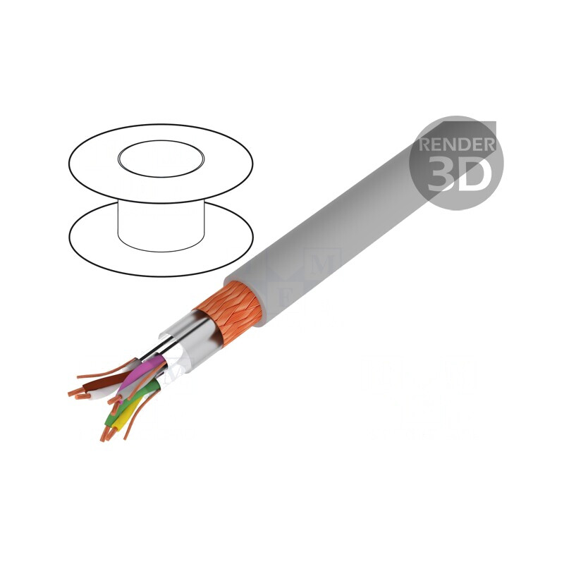 Cablu ecranat PVC gri 3x2x0,34mm2 250V | Electronic-mag.ro | Componente Electronice