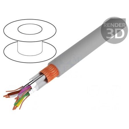 Cablu ecranat PVC gri 3x2x0,34mm2 250V | Electronic-mag.ro | Componente Electronice