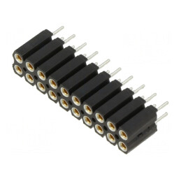 Soclu pini mamă 20 pini 2,54mm 2x10 THT | Electronic-mag.ro | Componente Electronice