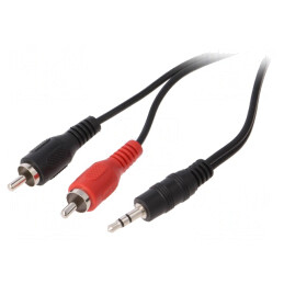 Cablu Audio Jack 3.5mm la RCA 10m Negru | Electronic-mag.ro | Componente Electronice
