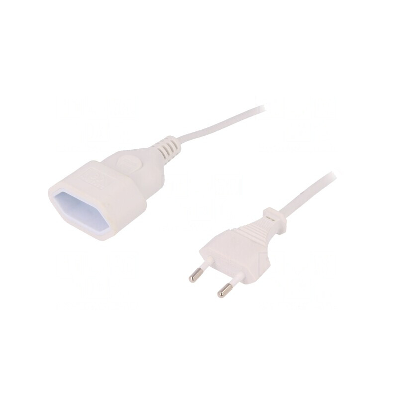 Prelungitor Alb 2m cu O Priză | Electronic-mag.ro | Componente Electronice