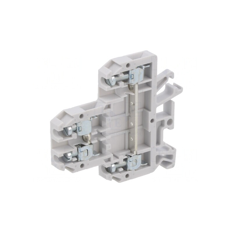 Conector Îmbinare Șine 0,5-4mm² 2 Piste 4 Borne Gri 6,4mm | Electronic-mag.ro | Componente Electronice