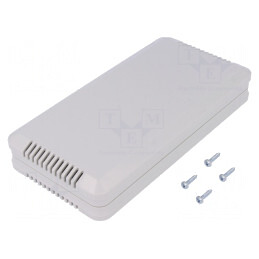 Carcasă ventilată ABS gri pentru alarmă 85x169x30 mm | Electronic-mag.ro | Componente Electronice