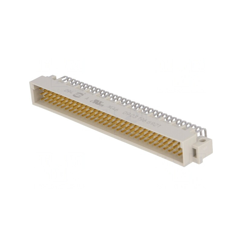 Conector DIN 41612 Tip C Tată 96 PIN 90° THT | Electronic-mag.ro | Componente Electronice