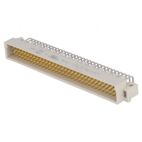 Conector DIN 41612 Tip C Tată 96 PIN 90° THT | Electronic-mag.ro | Componente Electronice
