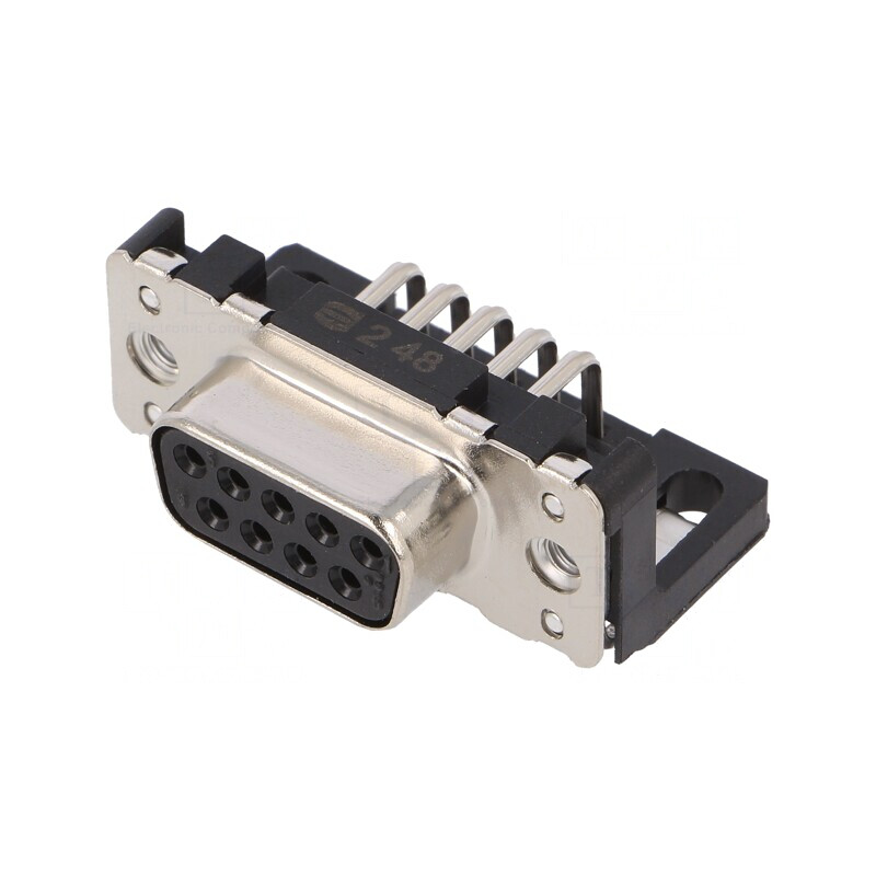 D-Sub 9-Pin Soclu Mamă 90° THT | Electronic-mag.ro | Componente Electronice