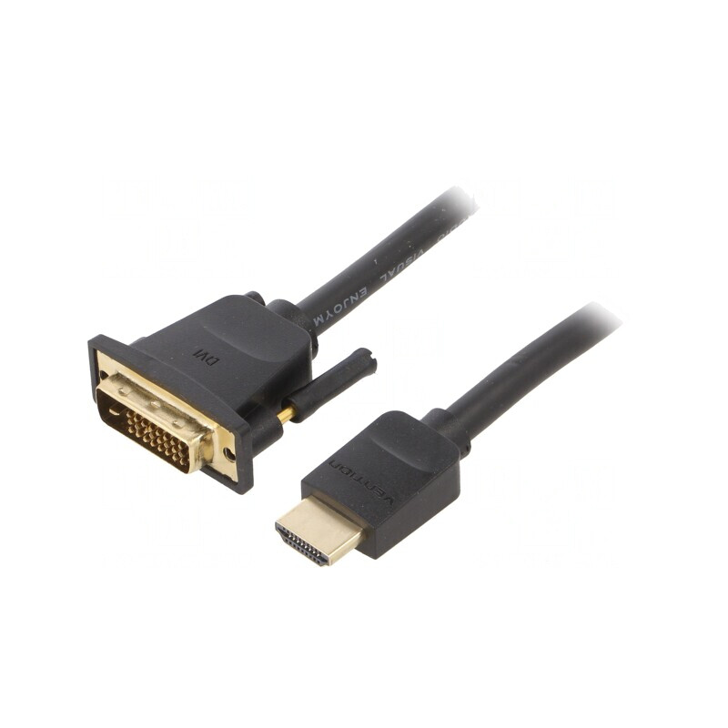 Cablu DVI-D la HDMI 1,5m Negru | Electronic-mag.ro | Componente Electronice