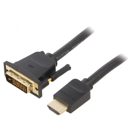 Cablu DVI-D la HDMI 1,5m Negru | Electronic-mag.ro | Componente Electronice