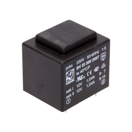Transformator Încapsulat 3VA 230VAC 12V PCB | Electronic-mag.ro | Componente Electronice