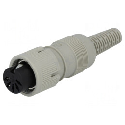 Mufă DIN mamă 5 pini 180° pe cablu | Electronic-mag.ro | Componente Electronice