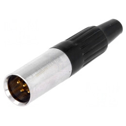 Mufă XLR Mini 5-Pin Tată pe Cablu | Electronic-mag.ro | Componente Electronice