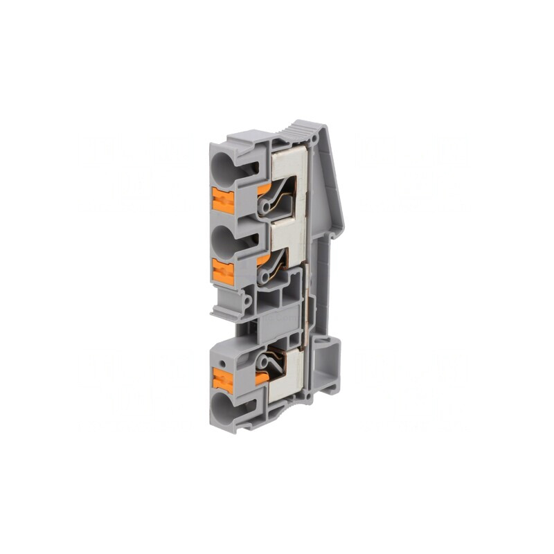 Conector Îmbinare Șine 3 Borne Gri Push-in 0.5-16mm² | Electronic-mag.ro | Componente Electronice