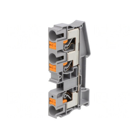 Conector Îmbinare Șine 3 Borne Gri Push-in 0.5-16mm² | Electronic-mag.ro | Componente Electronice